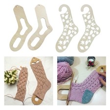 2x DIY Holzsocke Blocker Stretch Display Handstrick Form f&uuml;r Erwachsene