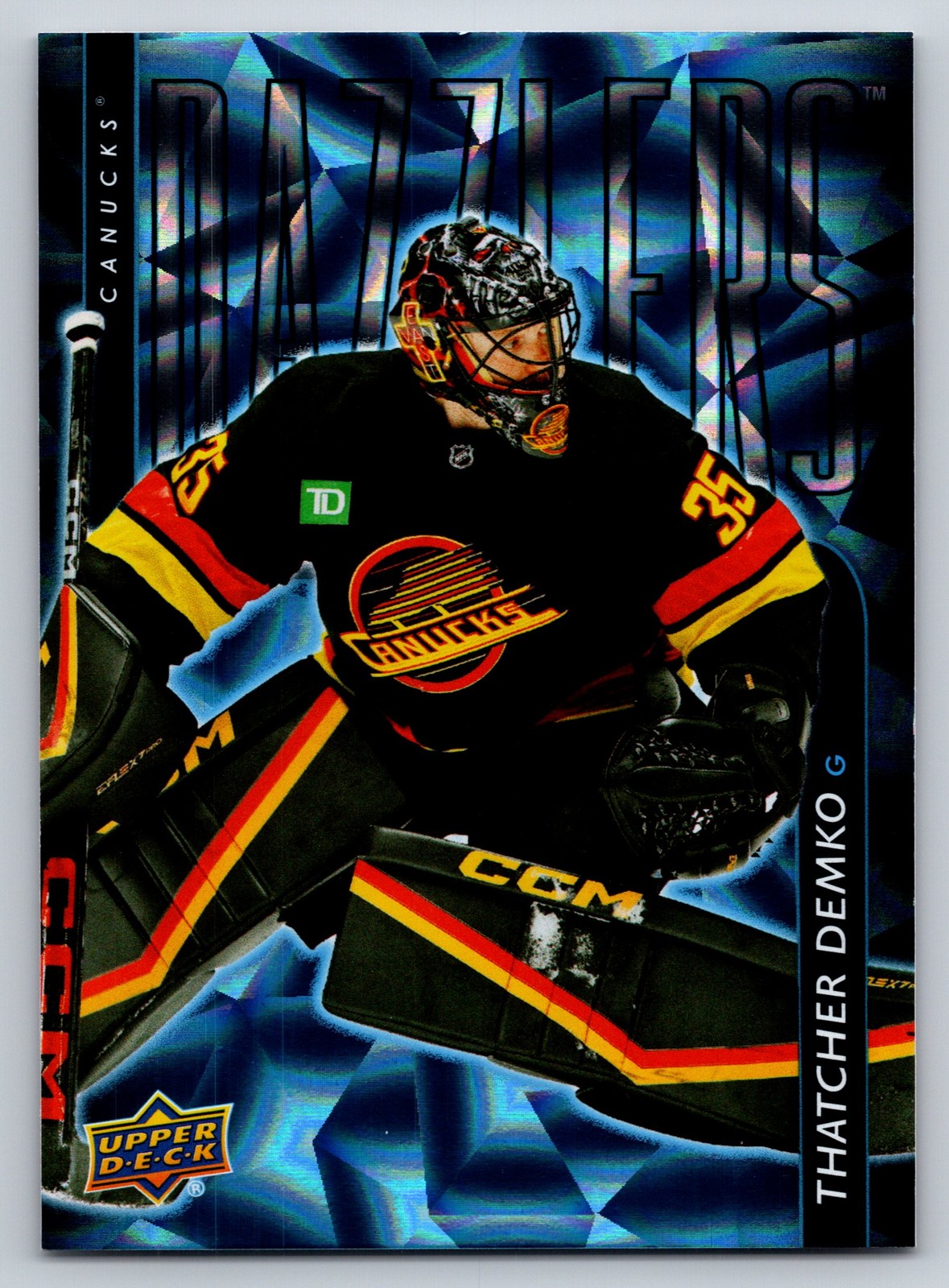 2025-26 Upper Deck Series 1 NHL Dazzlers Blue THATCHER DEMKO #DZ-10 EX (NHL35)