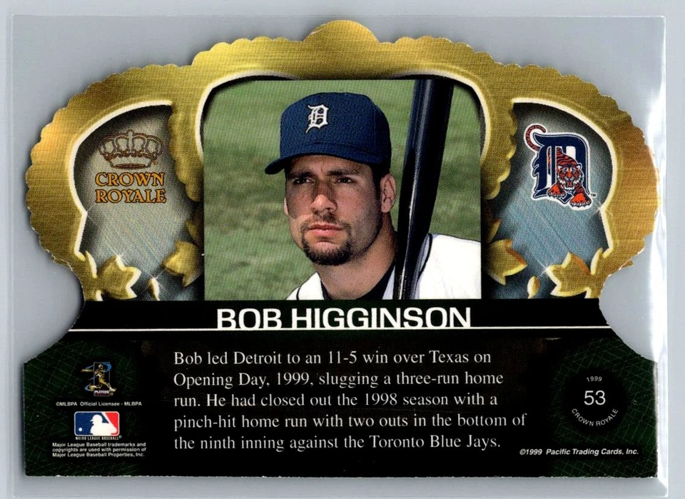 1999 Pacific Crown Royale #53 Bobby Higginson - Image 2 of 2