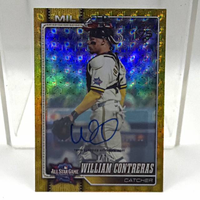 Topps 2026 Update William Contreras Brewers ASG-14 All-Star Game Gold 1/1 Auto