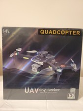 DMES UAV Sky Seeker Four-Axis Aerial Drone w/ HD Motorized Camera 2 Batteries