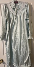 Vintage Gilligan O'Malley Nightgown Powder Blue Lace Trim Ruffle L/S Ballet M