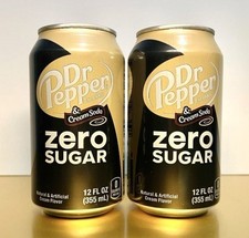 Dr Pepper Cream Soda Zero Sugar New Limited Edition 2 Cans 2-PACK