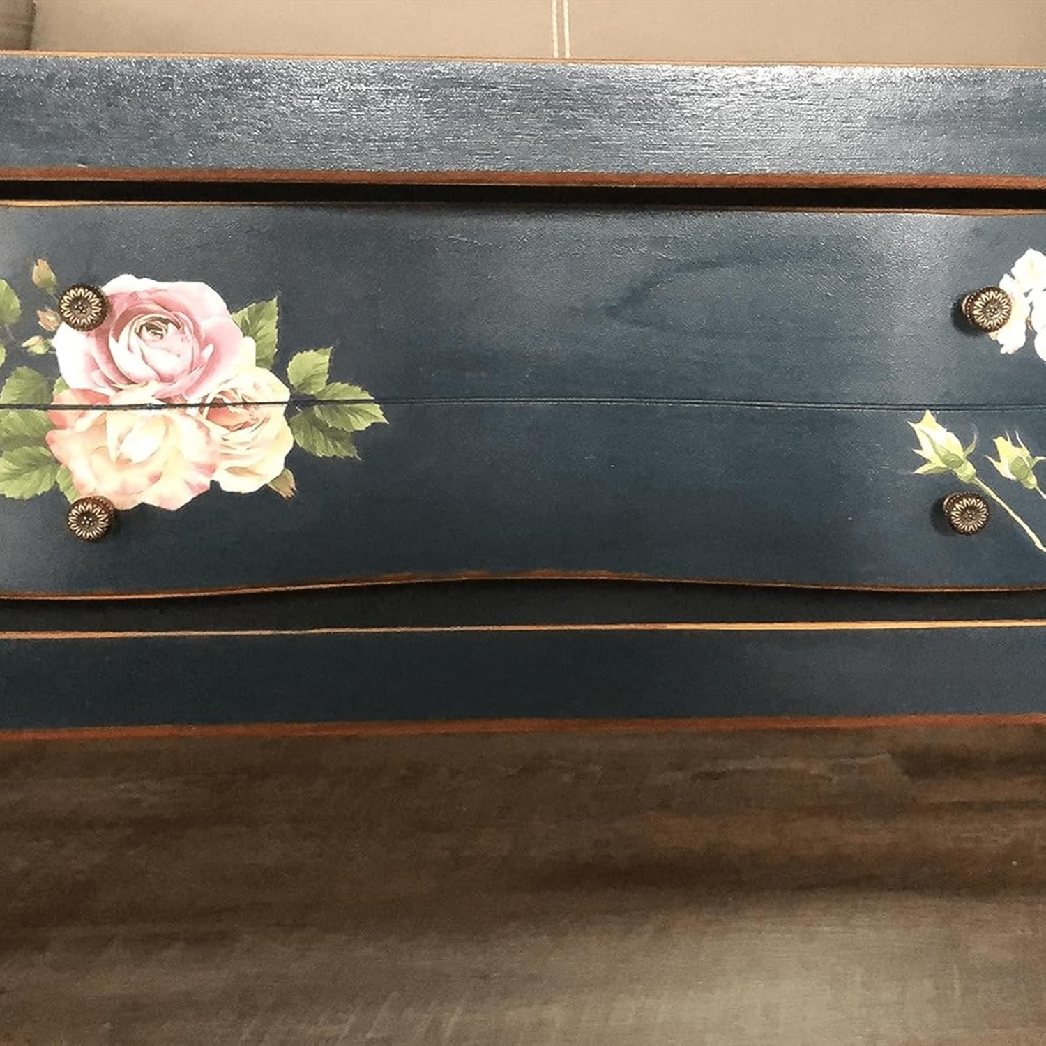 dophee 5Pcs Antique Brass Little Knobs, Small Round Small, Bronze 