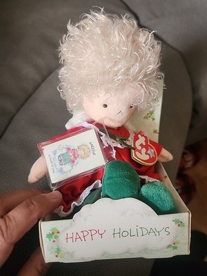 TY ANGELINE Christmas Angel Wings Red Dress 2005 A Story of Love Plush 9''