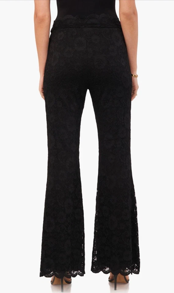 🔥 $99 Pantalones acampanados Vince Camuto dobladillo vieira encaje talla M 🔥 Foto 2 de 4