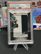 2021 Panini Black Trevor Lawrence Sizable Silver Auto RC Jersey AUTO #/15 PSA 9!