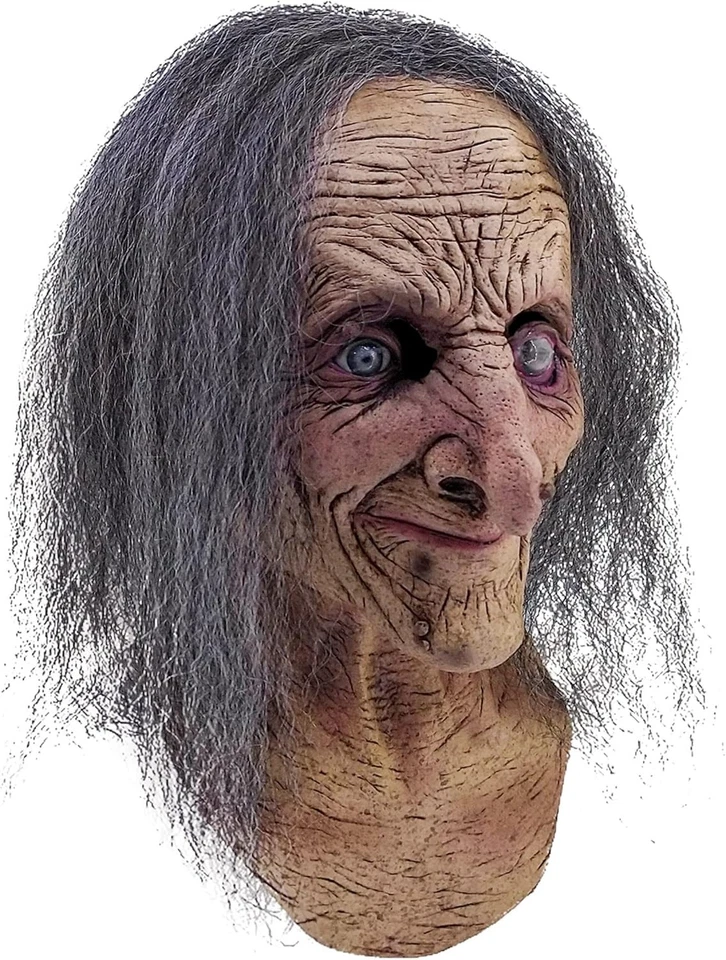 Hagatha the Crone Witch Mask, Gray / Beige, One Size - Image 2 of 4