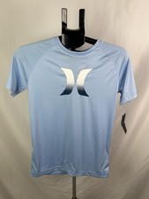Hurley Kids Boys Ombre Icon T-Shirt Short Sleeve Size L Physic Blue Item 436