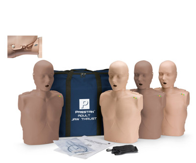 Prestan Professional Adult Jaw Thrust Diversity Kit CPR-AED Training Manikins 4-