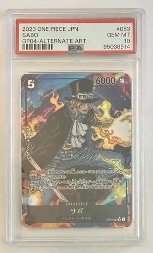 PSA 10 SABO OP04-083 One Piece Japanese Kingdoms Of Intrigue Alternate Art
