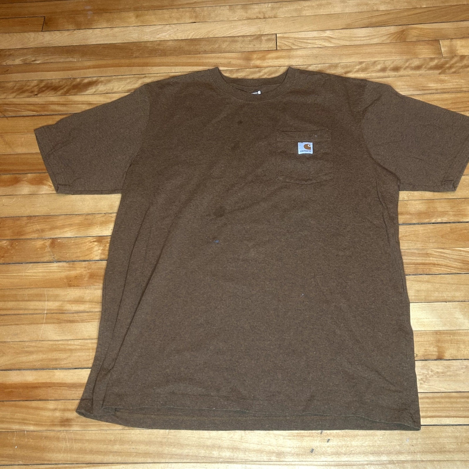 Modern Brown Carhartt T-Shirt XL Tall Loose Fit  thumbnail 2