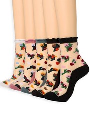 Women Sheer Ankle Sock Cute Ultrathin Transparent Mesh Summer Fashion