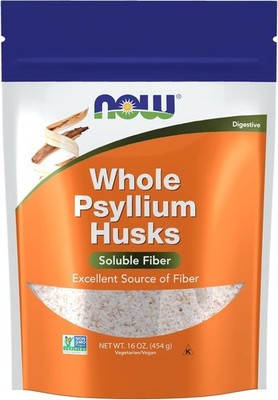 NOW Foods Supplements, Whole Psyllium Husks, Non-GMO Project Verified  16-Ounce.