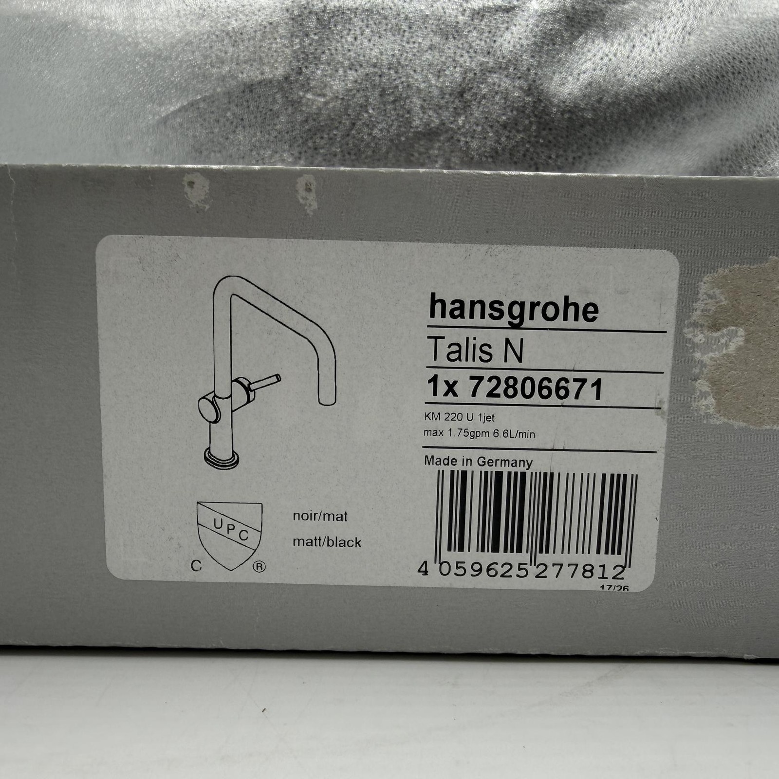 hansgrohe 72806671 Talis N Black High Arc Kitchen Faucet (Matte Black)