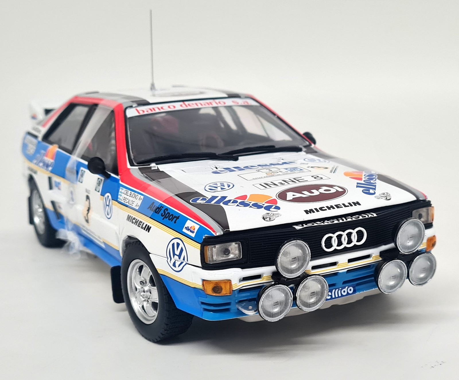 Sunstar 1/18 Audi A2 Quattro 3rd Rally of Argentina YPF 1984 Scale Model Car