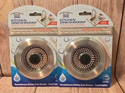 Lot of 2 Kitchen SinkShroom Revolutionary Strainer w/ Anti-Clog Tech TubShroom!