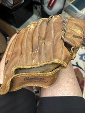 1950s Mickey Mantle Rawlings Autograph Model MM4 Baseball Glove Vintage Big leag