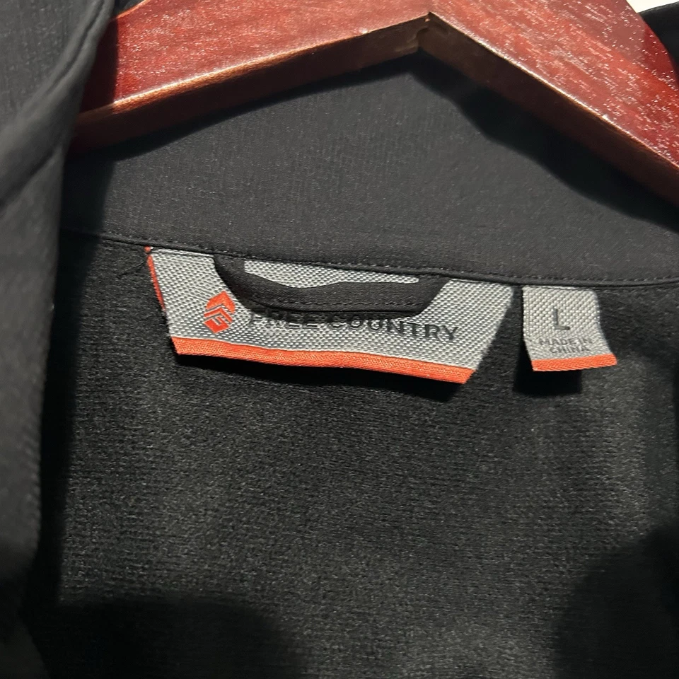 Free Country Men's Super Softshell Size Large Black Full Zip Jacket Pockets NWT - Image 2 of 4