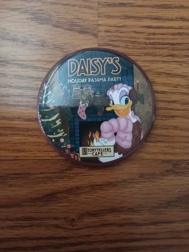Daisy's Holiday Pajama Party Storytellers Cafe DCA DLR Button Pin