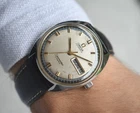 1960s Omega Seamaster Cosmic Automatic Vintage Silver Dial Mens Leather Watch