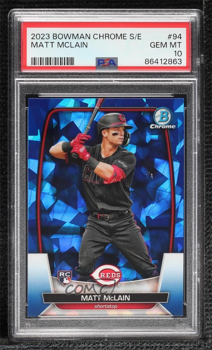 2023 Bowman Chrome Sapphire Edition Matt McLain #94 PSA 10 GEM MT 0y9y