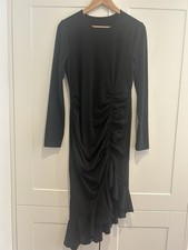 BRAND NEW With Tags Yozy Black Bodycon Dress With Ruching. Size XL