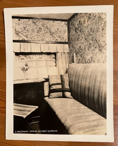 vintage photograph passenger Cabin on Graff Zeppelin