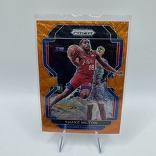 2021-22 Panini Prizm Orange Wave Prizm /60 Shake Milton #58