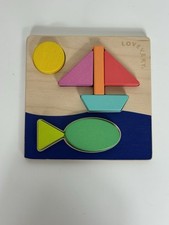Lovevery Sunny Day Puzzle Double Sided Color Shape Helper Kit Toddler 25-27 mos