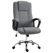 Vinsetto Office Chair for Desk, with Height Adjustable, Wheels, Dark Grey