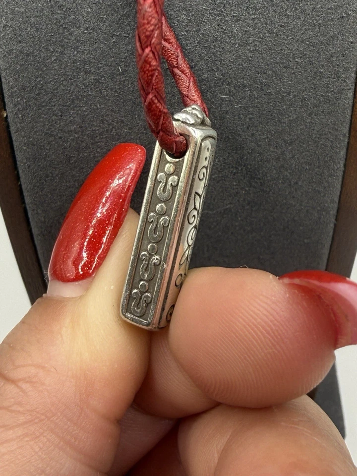 ❤️ Брайтон «ЛЮБОВЬ» красный плетеный кожаный ожерелье - Изображение 3 из 4