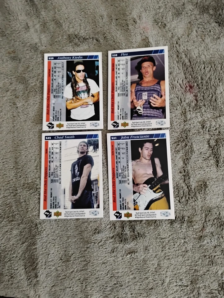 Tarjetas coleccionables personalizadas Red Hot Chili Peppers y selección de guitarra novedosa - Kiedis, etc. Foto 2 de 4