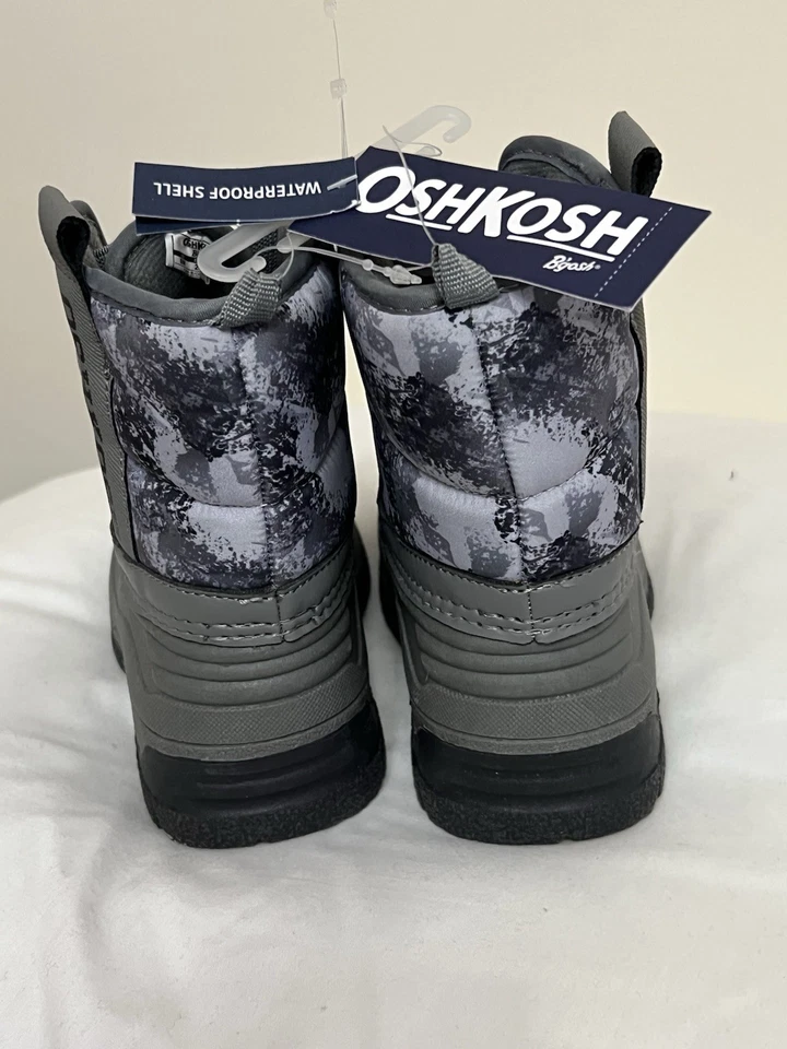 Oshkosh B'Gosh Niño Pequeño Ivan-B Botas Talla 8 Gris Multi Nuevo Impermeable Shell Zapatos Foto 2 de 4