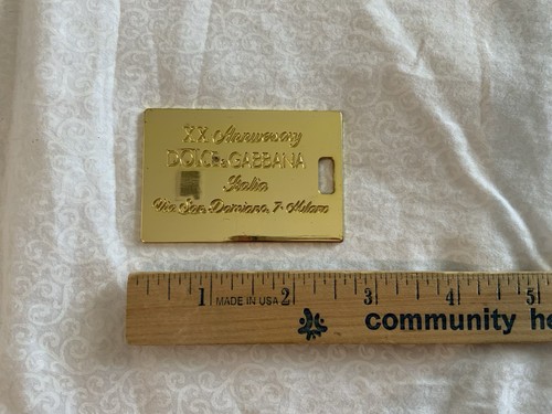 Bag Tag DOLCE & GABBANA Metal Gold - Picture 2 of 7