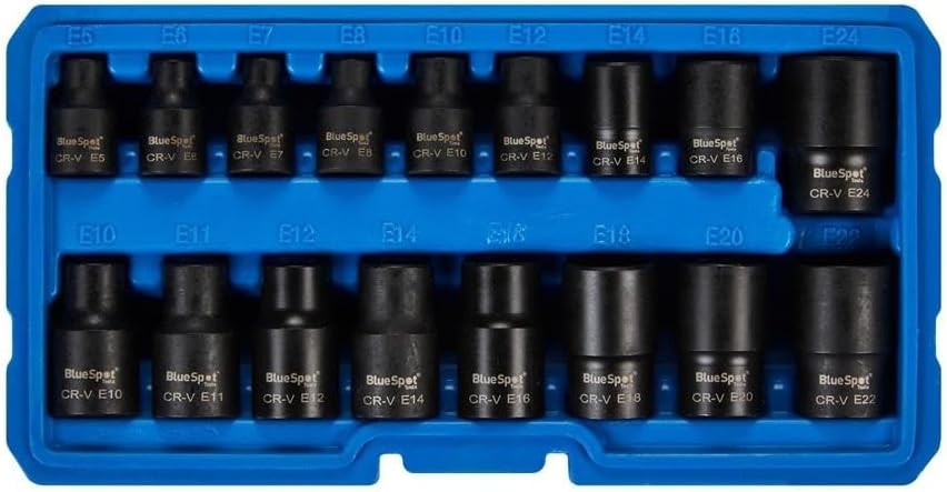 Blue Spot Tools 17PCE 3/8""- 1/2"" Impact E Torx Sockets