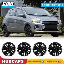 4 Pack 14 Inch Hub Caps Snap On For 2014-2025 Mitsubishi Mirage Wheel Covers 4 Pack 14 Inch Hub Caps Snap On For 2014-2025 Mitsubishi Mirage Wheel Covers