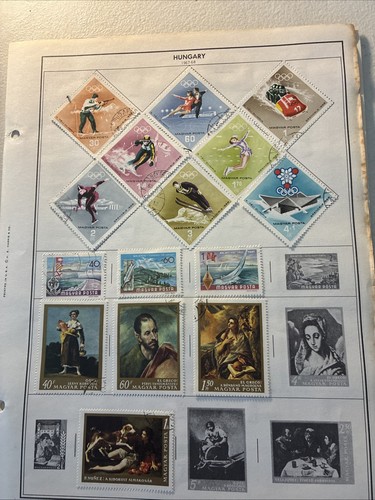 Collection Foreign Pages Mint Used Mounted All Hungary Some Sets Topicals N606