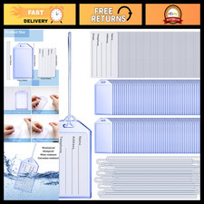 120 Pack Clear Luggage Tags - Durable Plastic Badge Holders for Suitcases