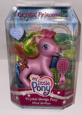 NEW My Little Pony Crystal Princess Design Pony WIND DRIFTER Pink, Rainbow Hair