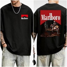 Cowboy Desert Marlboro T-shirt, Western-style graphic featuring horses