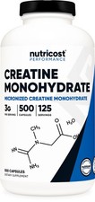 Nutricost Micronized Creatine Monohydrate 3,000mg 500 Count (Pack of 1), Red