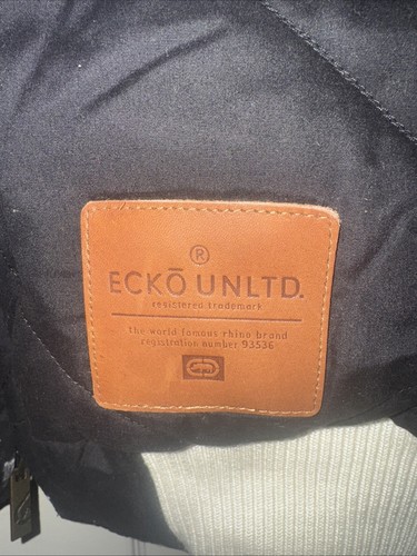 Cappotto imbottito reversibile Ecko Unlimited vintage (RARO) anni 90 taglia XL Y2K - Foto 3 di 13