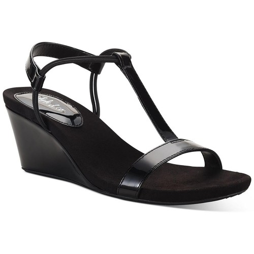 Style & Co Taupe Women's Mulan T Strap Open Toe Wedge Sandals Size
