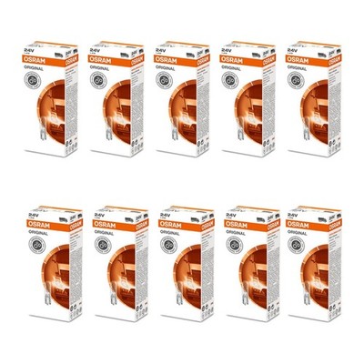 10 Glühlampen 24V 7,5lm OSRAM ORIGINAL LINE passend für diverse PKW