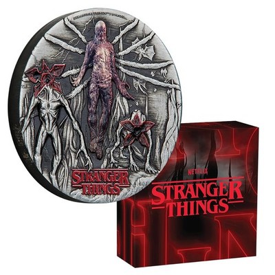 2026 Tuvalu 2 oz 9999 Silber Farbe Münze Stranger Things Villain Vecna limitiert