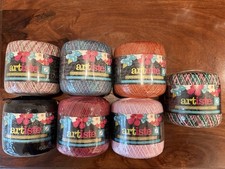 Artiste Size 10 Crochet Thread Lot 7 New Spools 100 Mercerized Egyptian Cotton