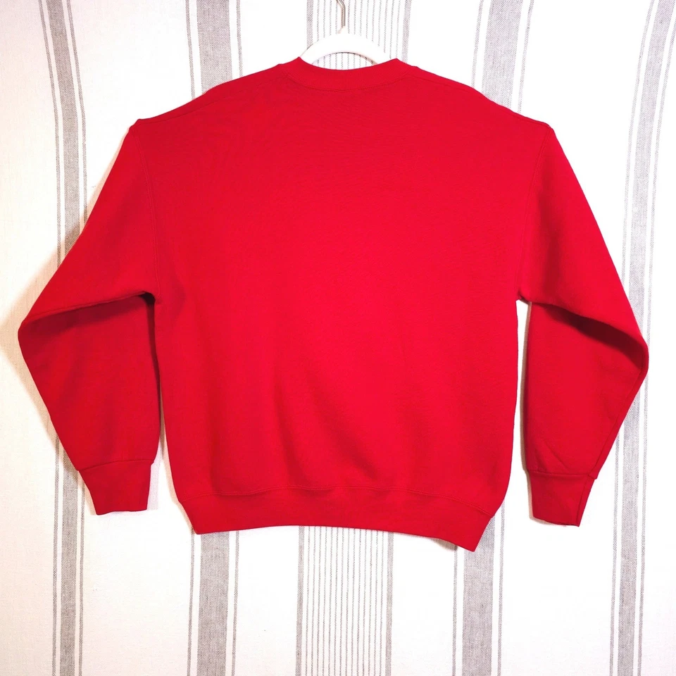 Sudadera De Colección Fruit of the Loom Navidad Grande Años 90 Bordada Navidad Suéter Foto 3 de 4