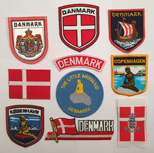10 x Denmark Souvenir Tourist Badges Patches. Holidays Travel The Little Mermaid