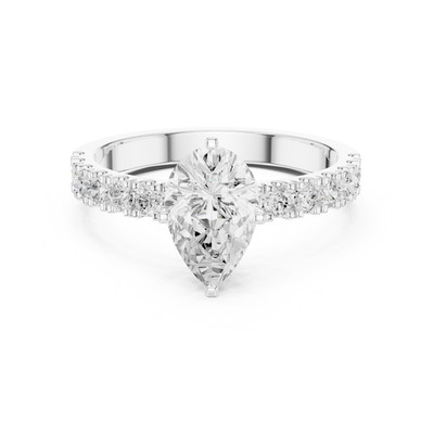 IGI Certified 1.49 Ct Lab Grown Diamond Engagement Ring 14K White Gold E-F/VS1